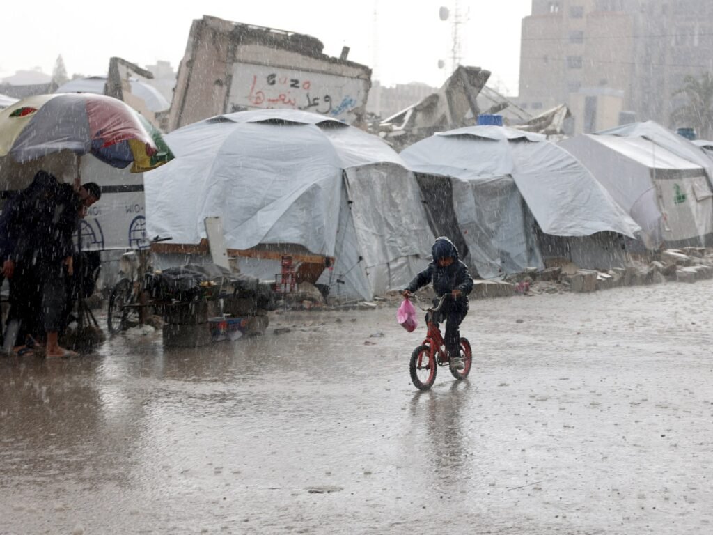 Israel pounds Gaza as heavy rains worsen misery of war-weary Palestinians